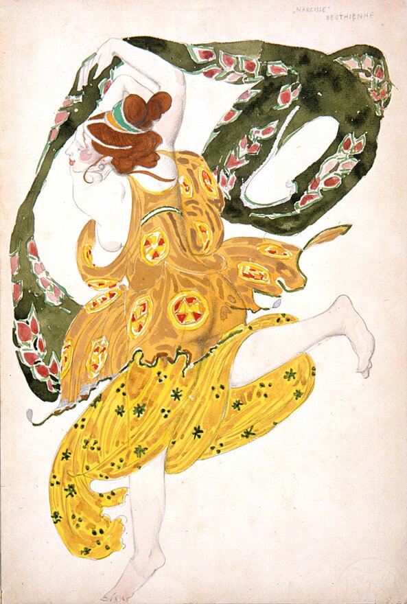 Эскиз костюма к балету «Нарцисс» (1911), Лев Бакст