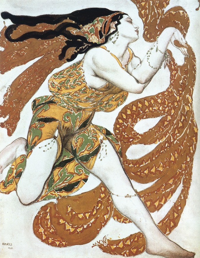 Беотийка. Эскиз костюма для балета «Нарцисс» (1911), Лев Бакст